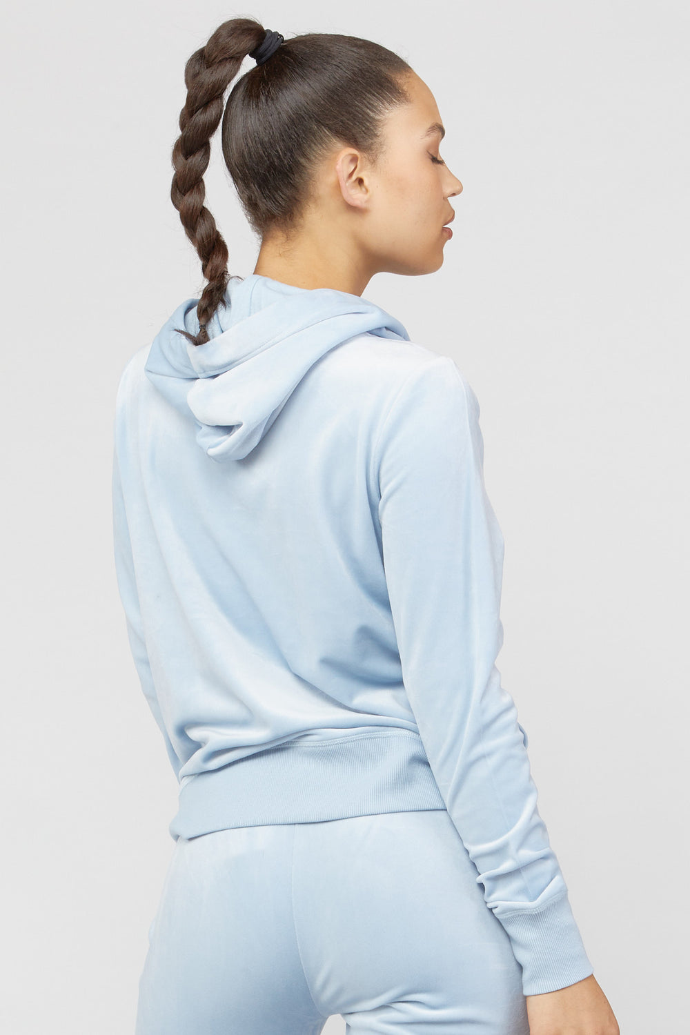 Oversized Drawstring Hoodie Light Blue