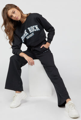 Link to Fleece Graphic Cropped Pullover Black