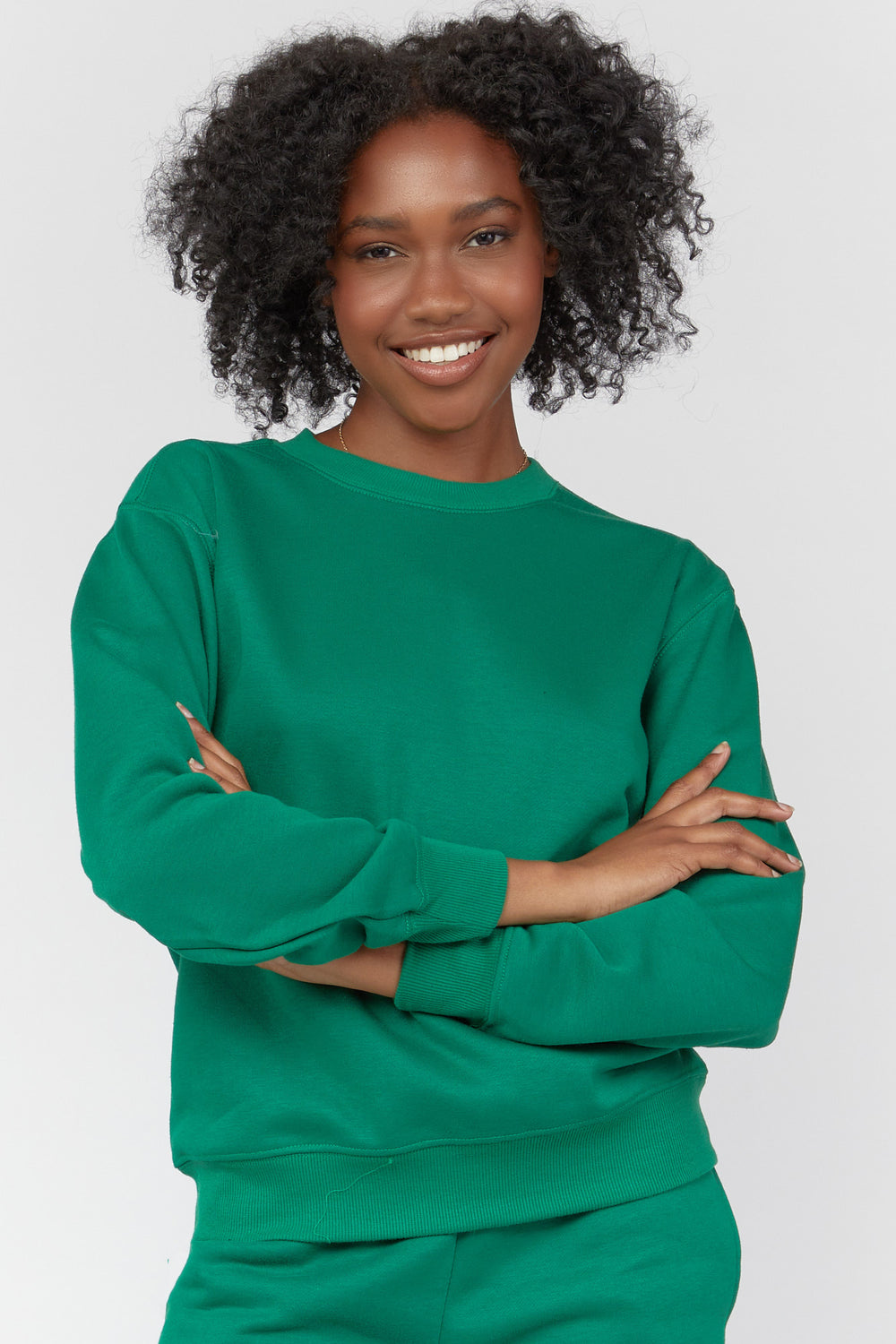 Basic Fleece Pullover Green