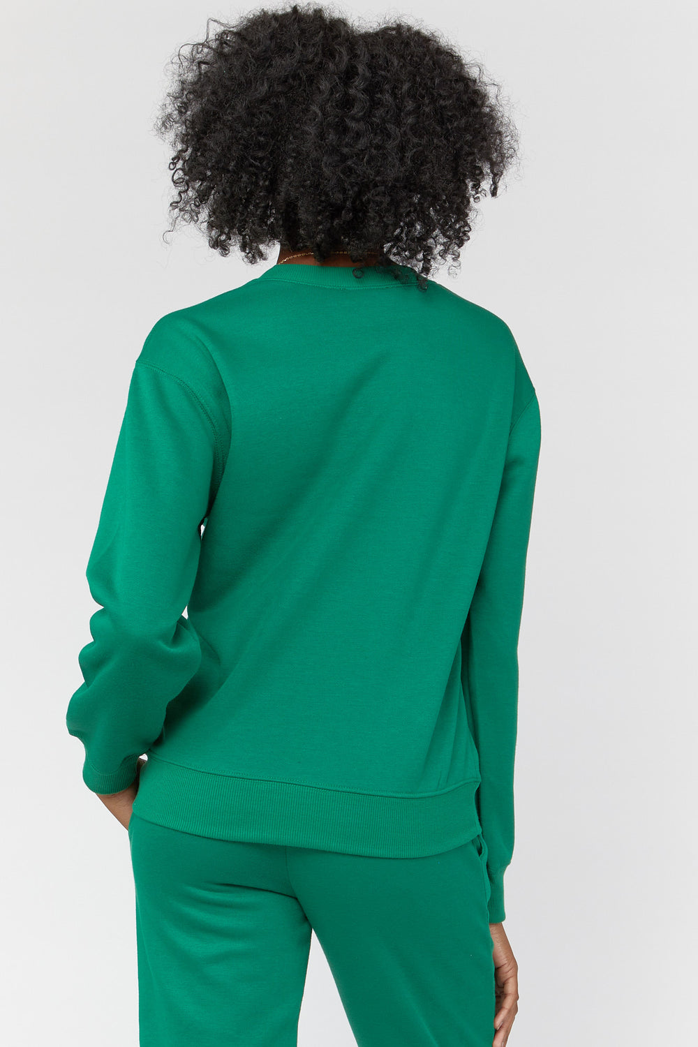 Basic Fleece Pullover Green
