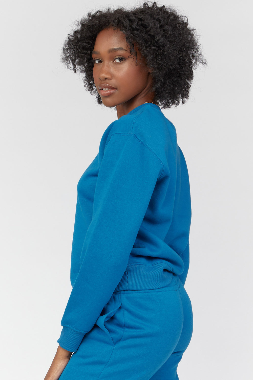 Basic Fleece Pullover Teal