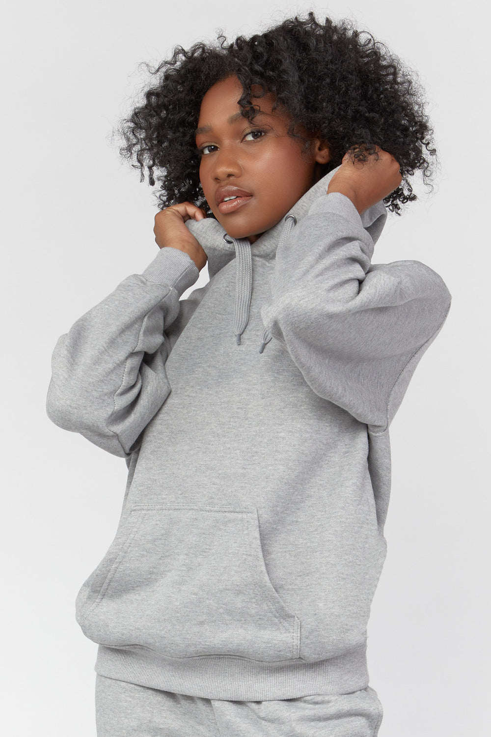 Basic Fleece Hoodie Heather Grey