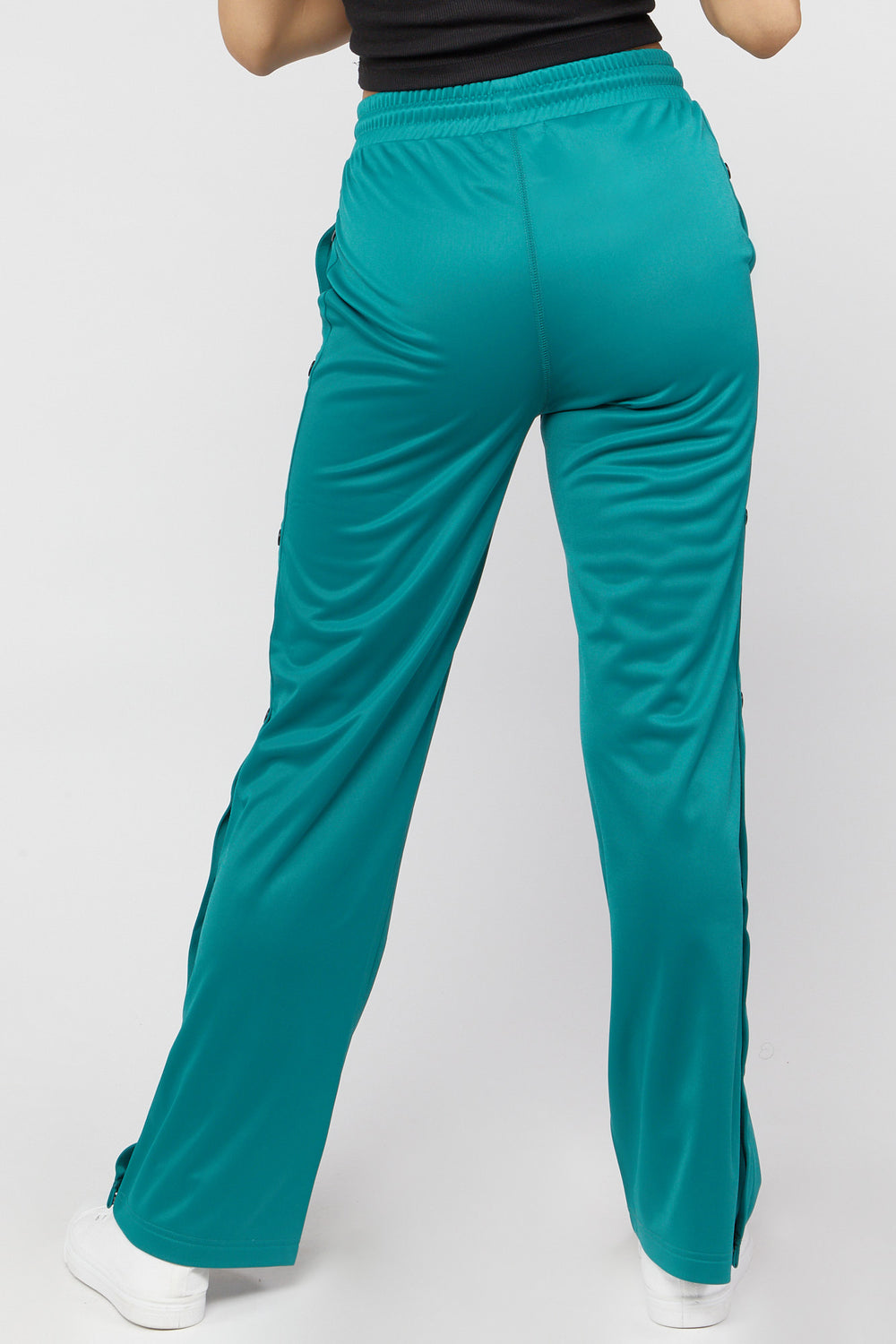 Active Side Snap Wide-Leg Pants Jade