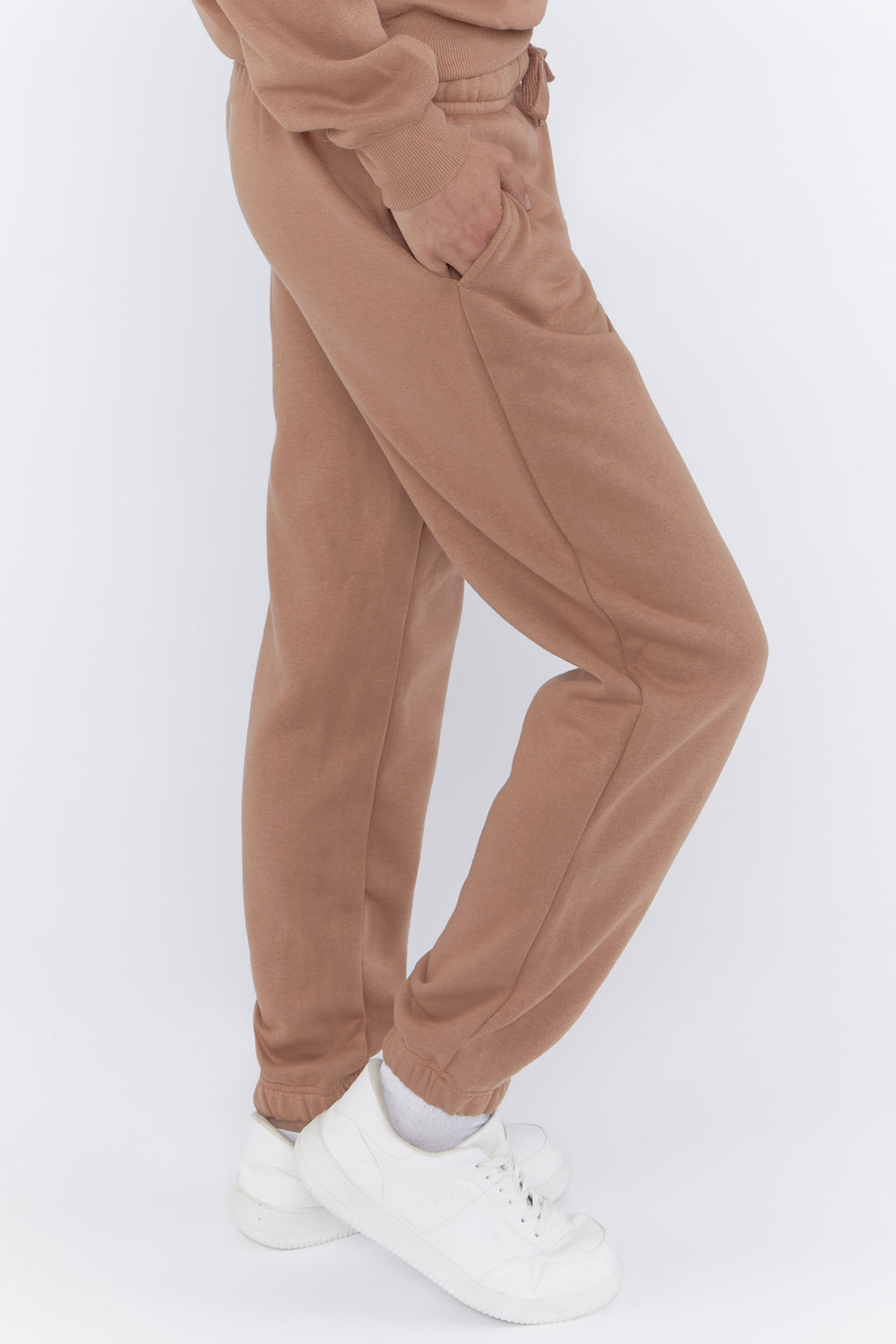 Basic Fleece Joggers Brown