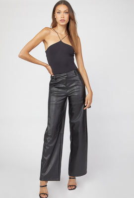 Link to Faux-Leather Carpenter Pants Black