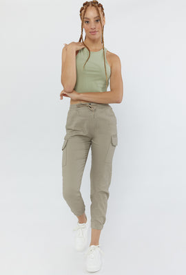 Link to Drawstring Cargo Joggers Taupe