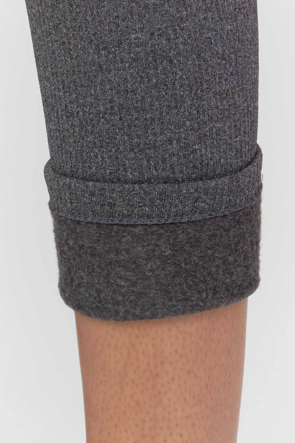 Ribbed Fleece Lined Leggings Charcoal