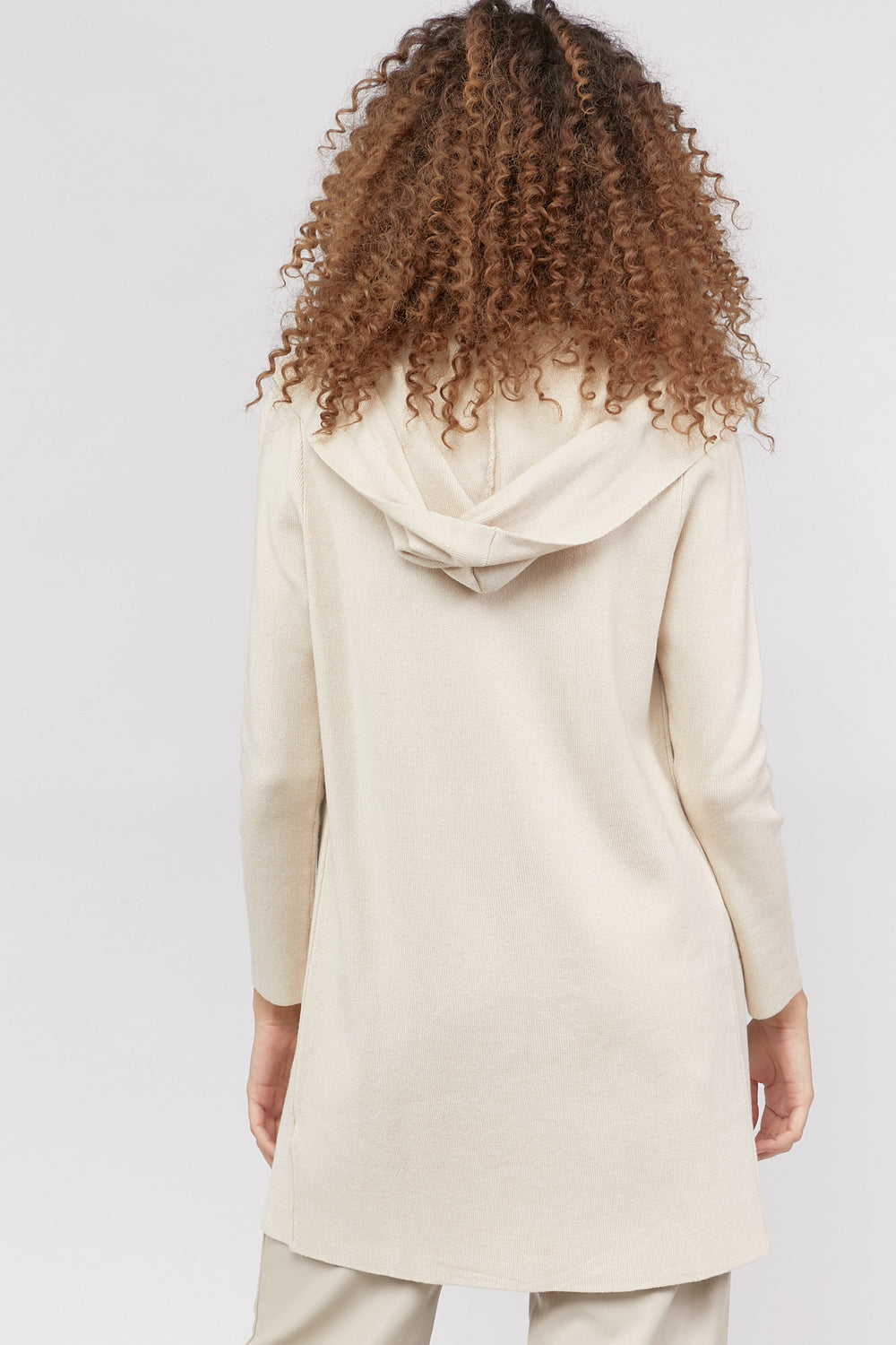 Open-Front Cardigan Sweater Oatmeal