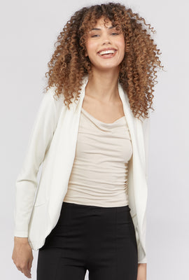Link to Open-Front Cocoon Blazer White