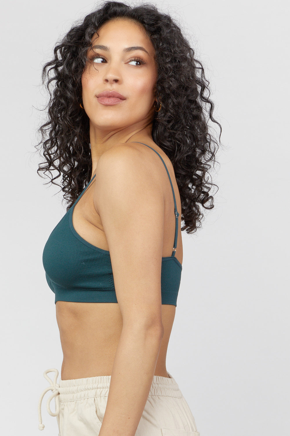 Seamless Ribbed Bralette Jade