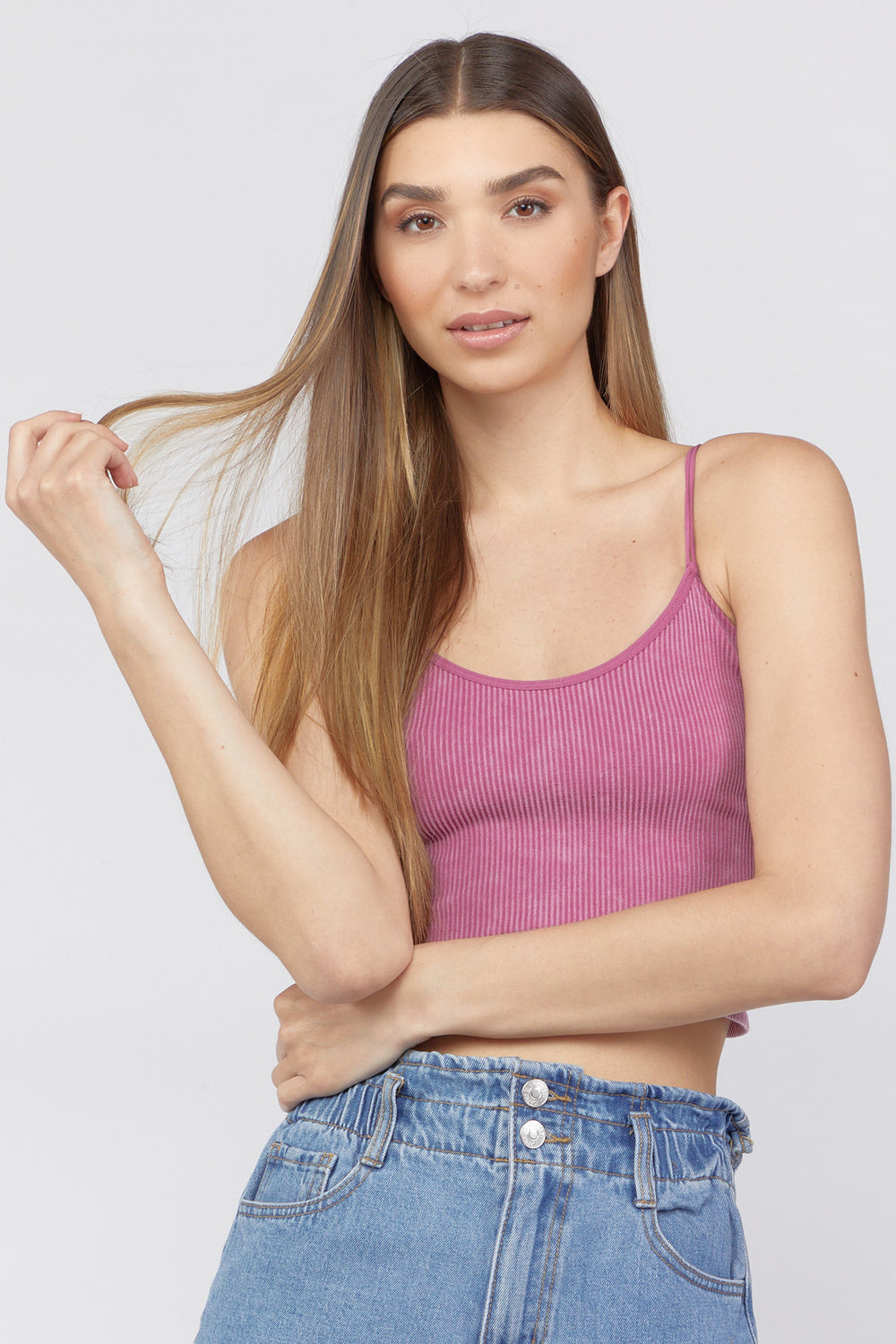 Seamless Double Strap Cami Dusty Rose
