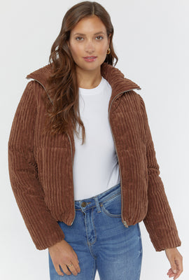 Link to Corduroy Puffer Jacket Brown