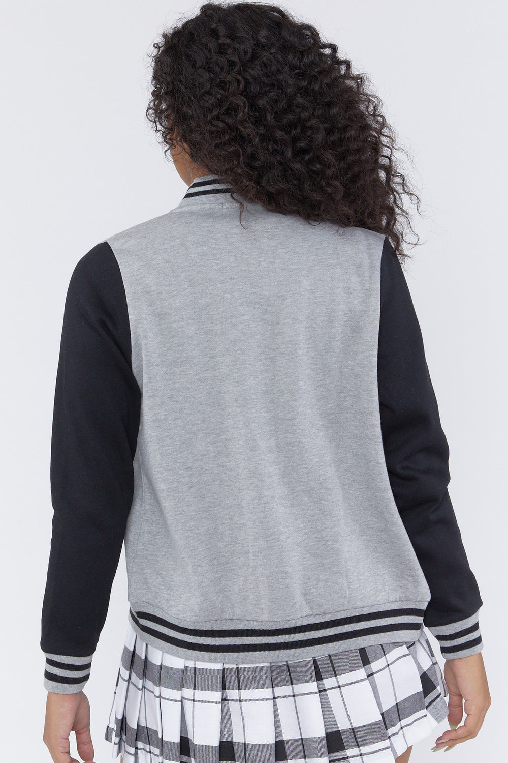 Varsity Fleece Jacket Heather Grey