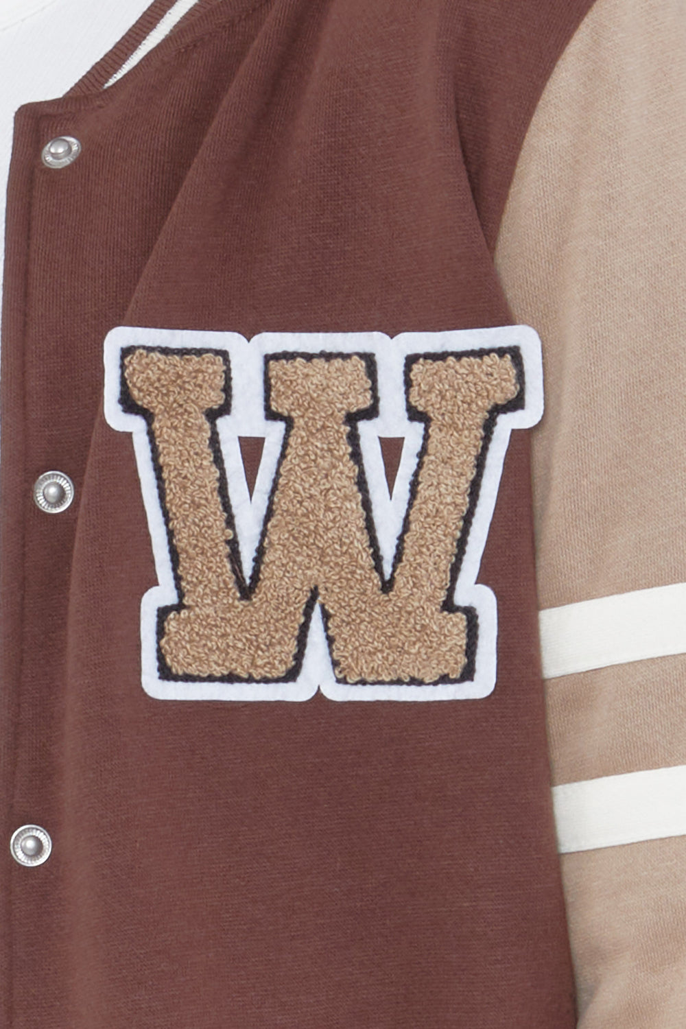 Varsity Fleece Jacket Brown