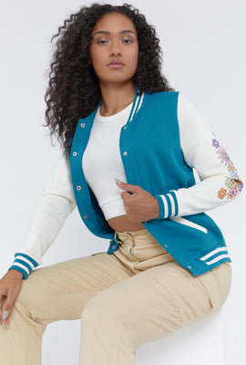 Link to Graphic Varsity Jacket Teal