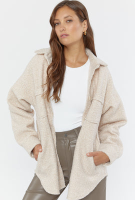 Link to Oversized Sherpa Shacket Cream