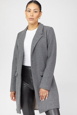 Link to Single-Breasted Wool Coat Charcoal