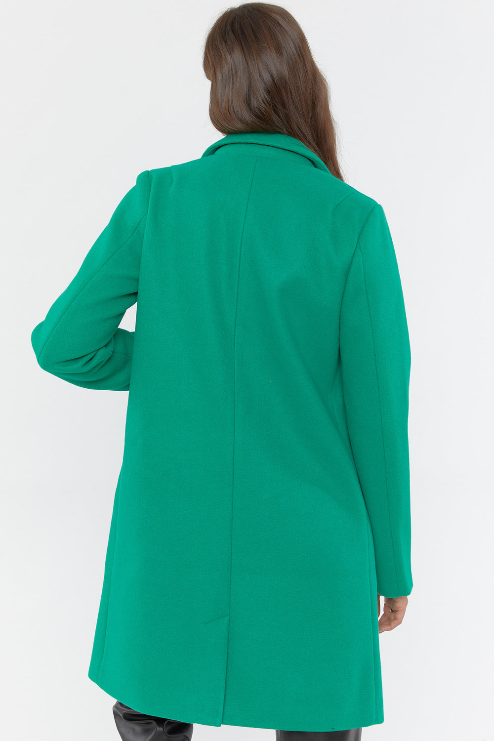 Single-Breasted Wool Coat Green