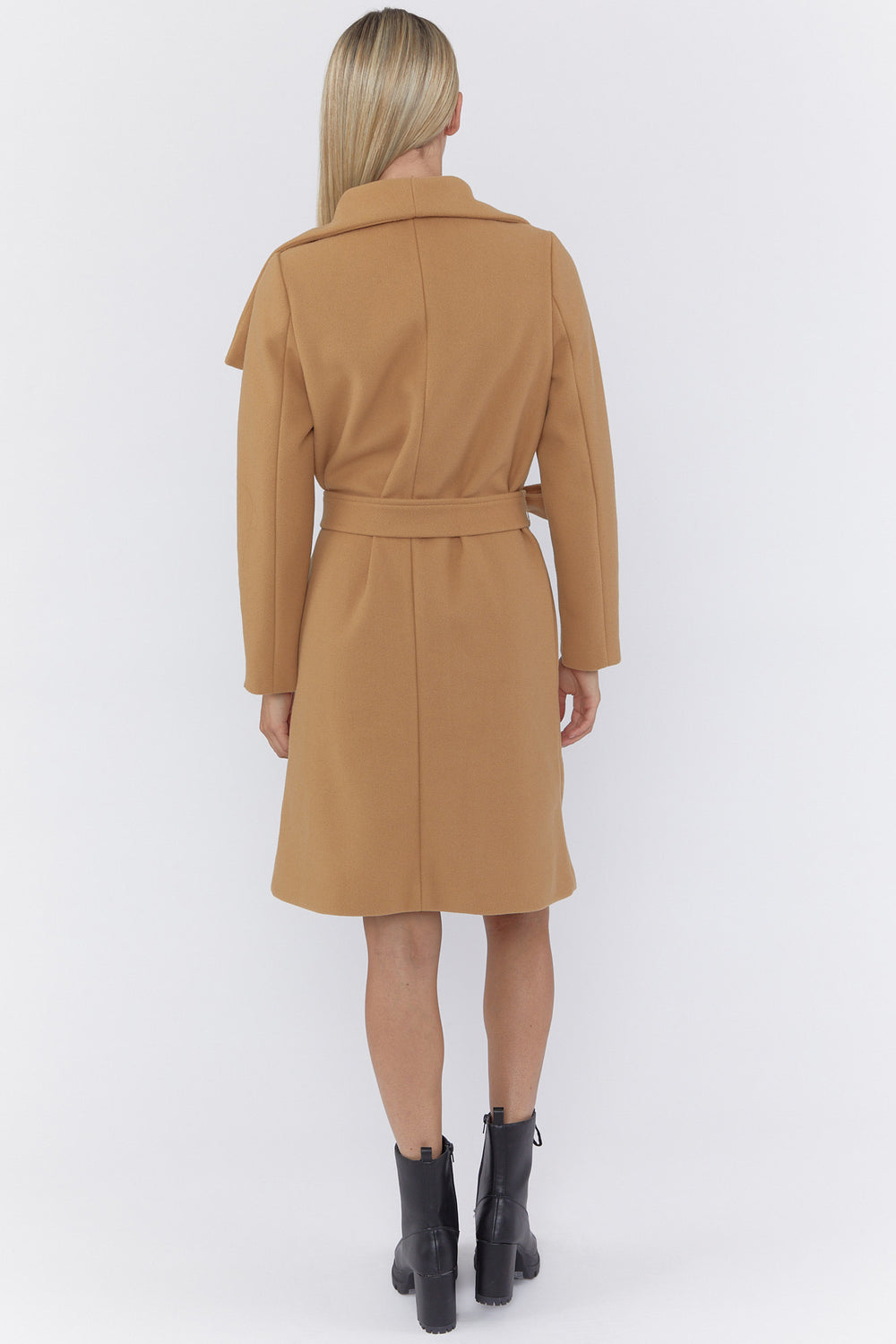 Waterfall Belted Coat Tan