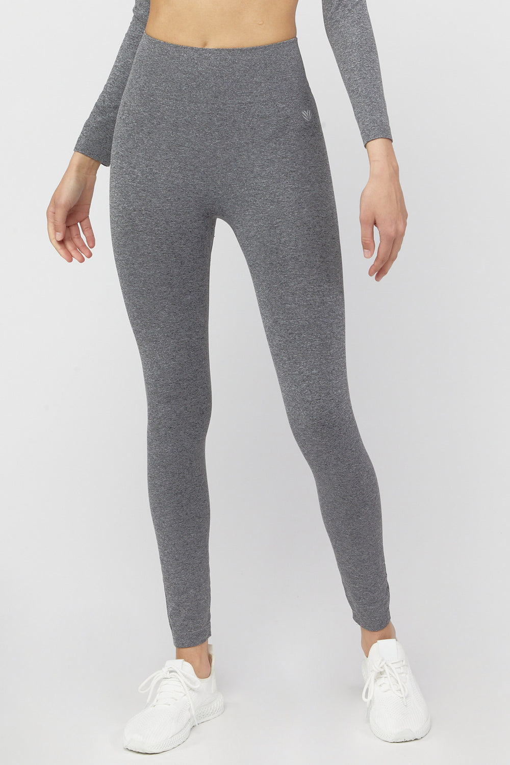 Active Heathered Leggings Black