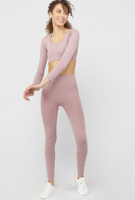 Link to Active Heathered Leggings Dusty Rose
