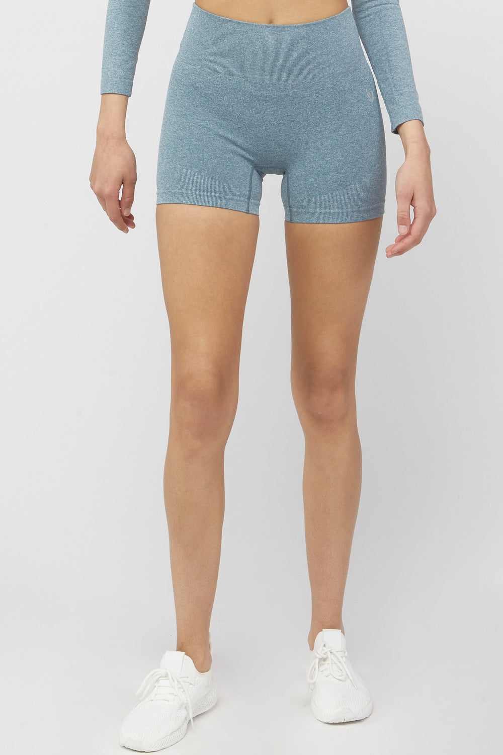 Active Heathered Biker Shorts Jade