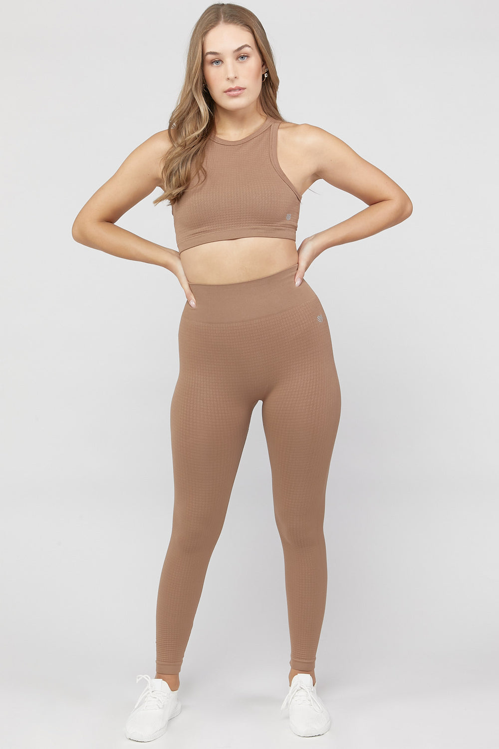 Active Waffle Knit Leggings Brown