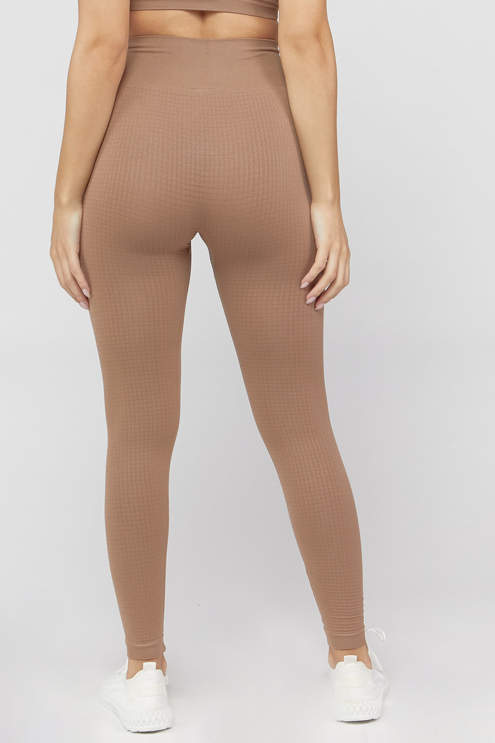 Active Waffle Knit Leggings Brown