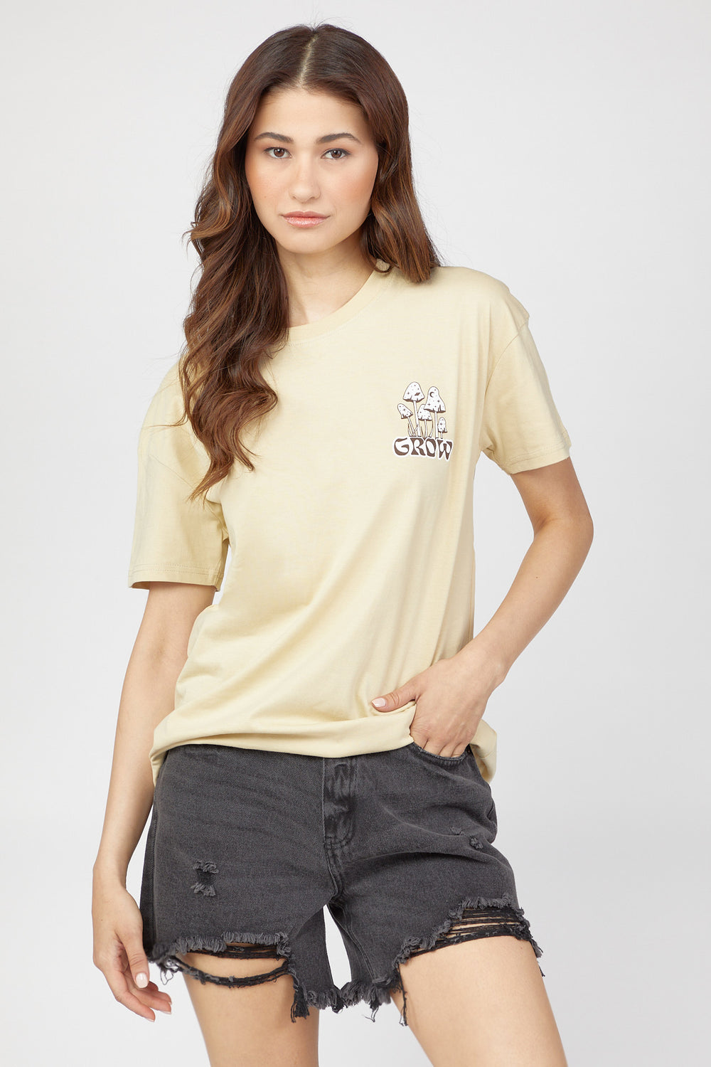 Grow From Within Graphic Tee Taupe