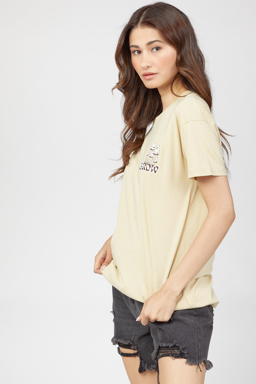Grow From Within Graphic Tee Taupe