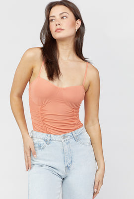 Link to Ruched Cami Bodysuit Coral