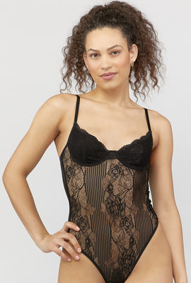 Link to Maillot Lingerie En Filet Noir