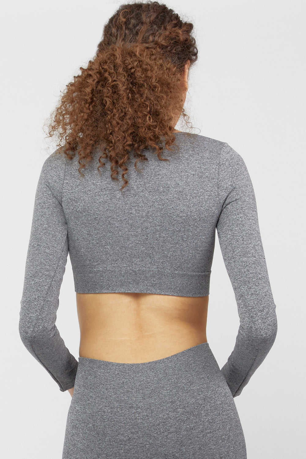 Active Long Sleeves Crop Top Black