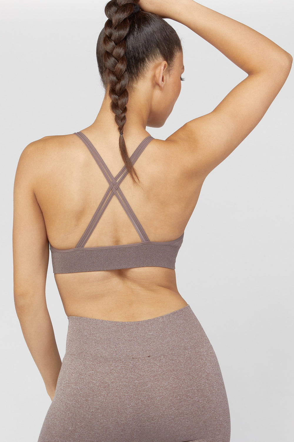 Crisscross Sports Bra Dark Brown