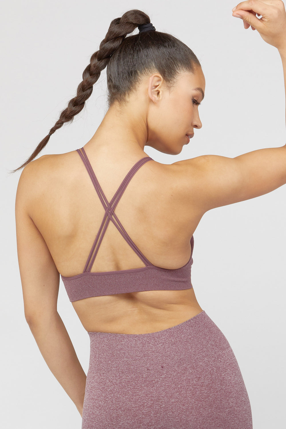 Crisscross Sports Bra Burgundy