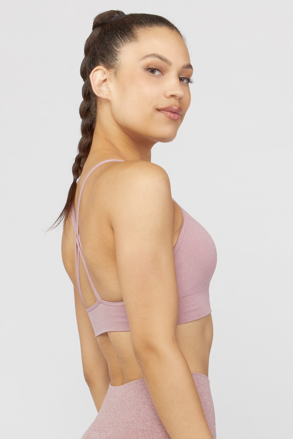 Crisscross Sports Bra Dusty Rose