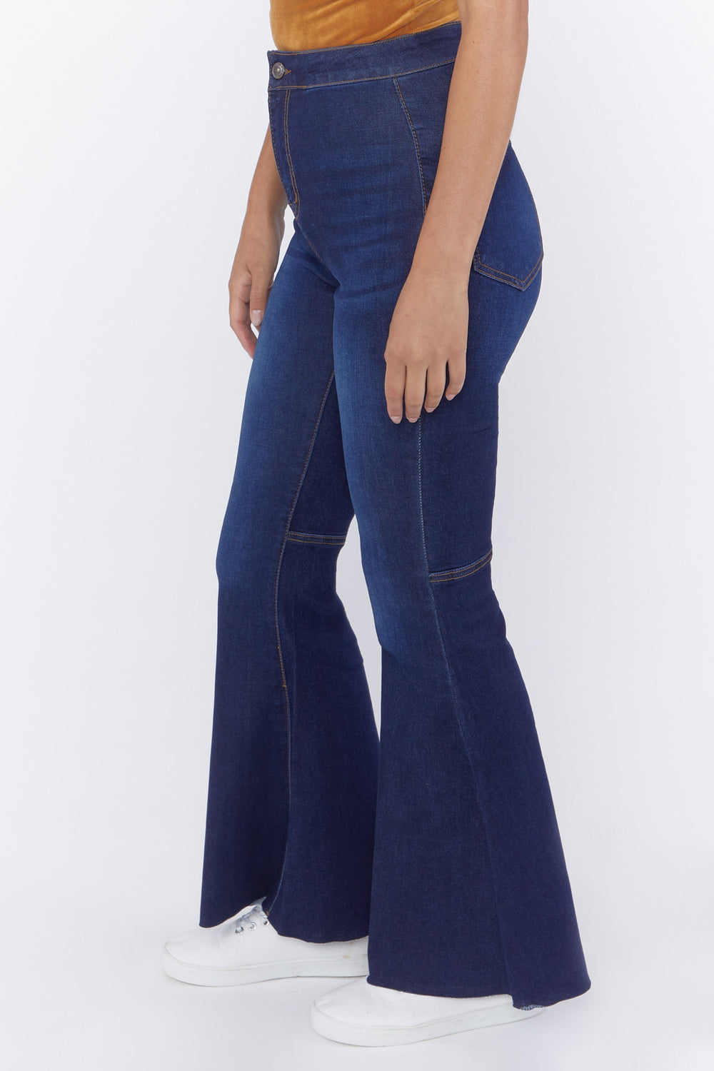 High-Rise Flare Jeans Denim Blue