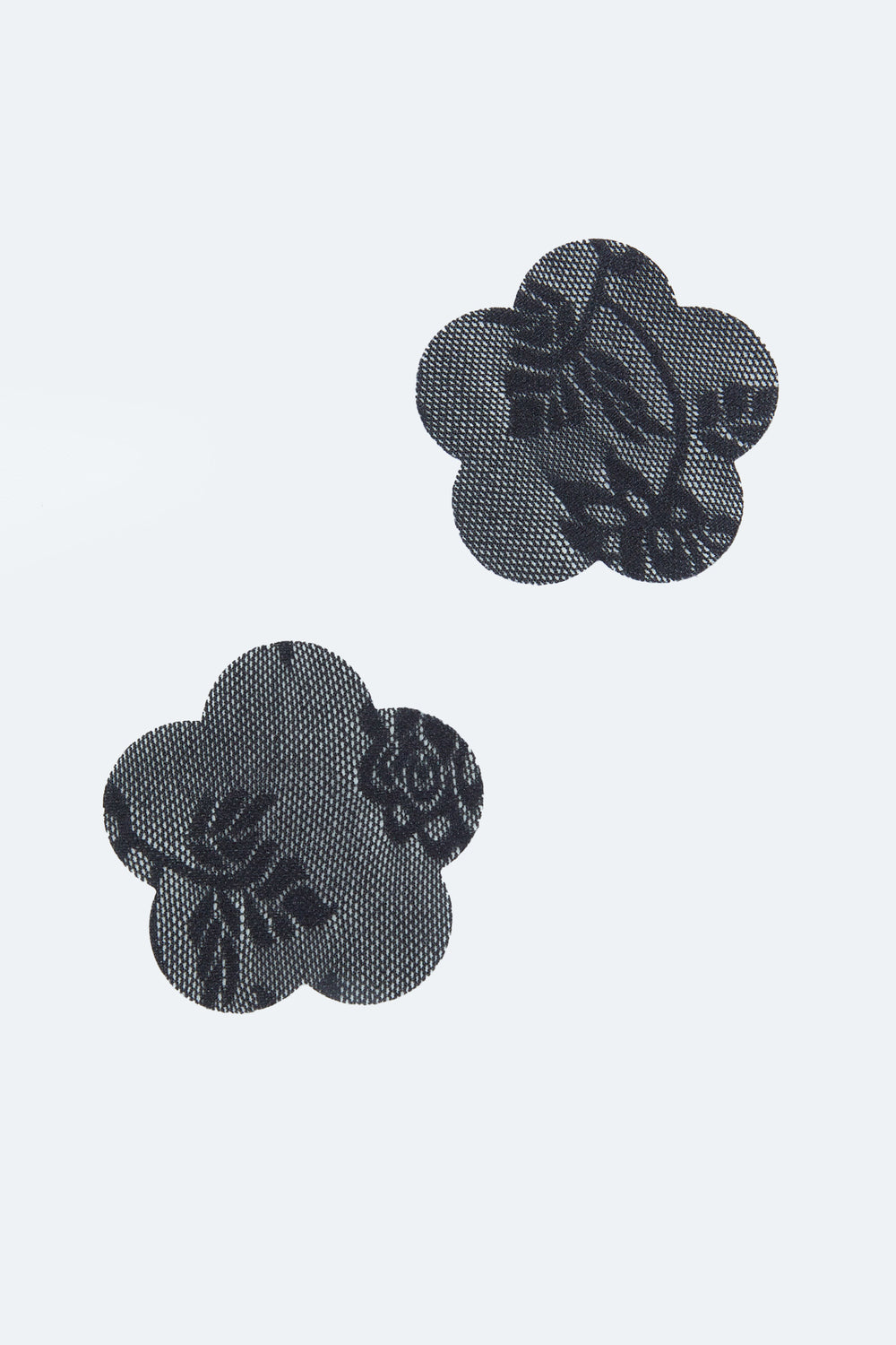 Flower Lace Nipple Cover Set - 3 Pack Black