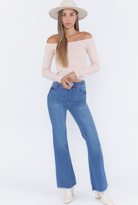 Link to Raw-Cut Flare Jeans Medium Blue