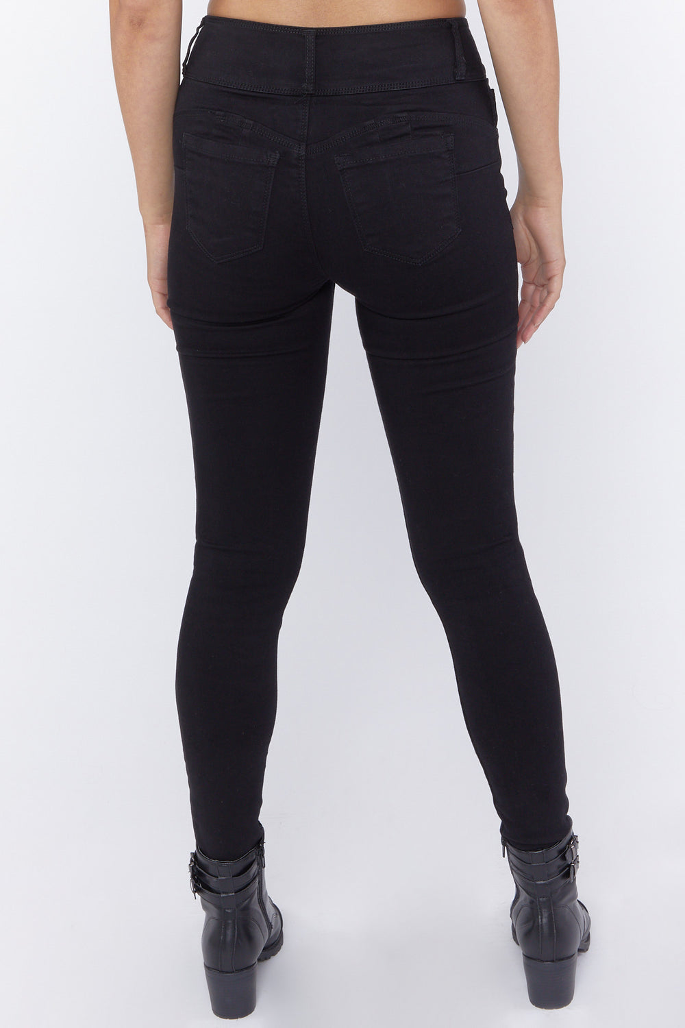 Basic High-Rise Skinny Jeans Black