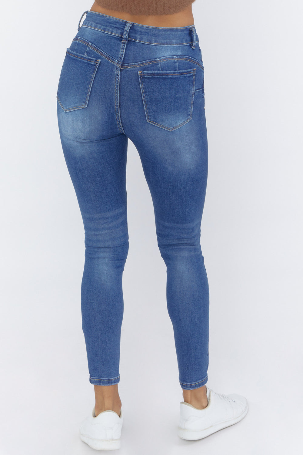 High-Rise Skinny Jeans Medium Blue