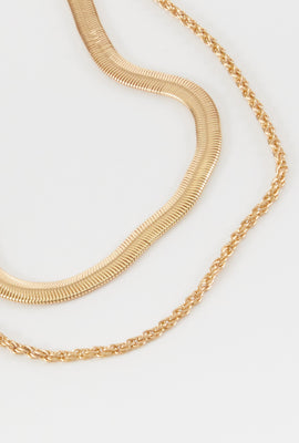 Link to Layered Rope Chain Necklace Gold