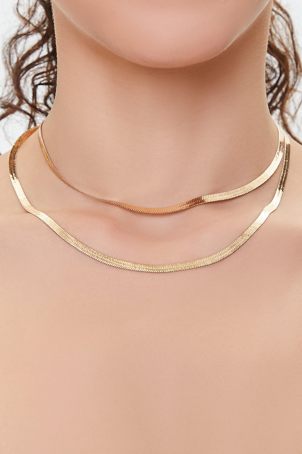 Layered Snake Chain Necklace Gold