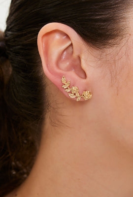 Link to Boucles D'Oreilles Roses Grimpantes Gold