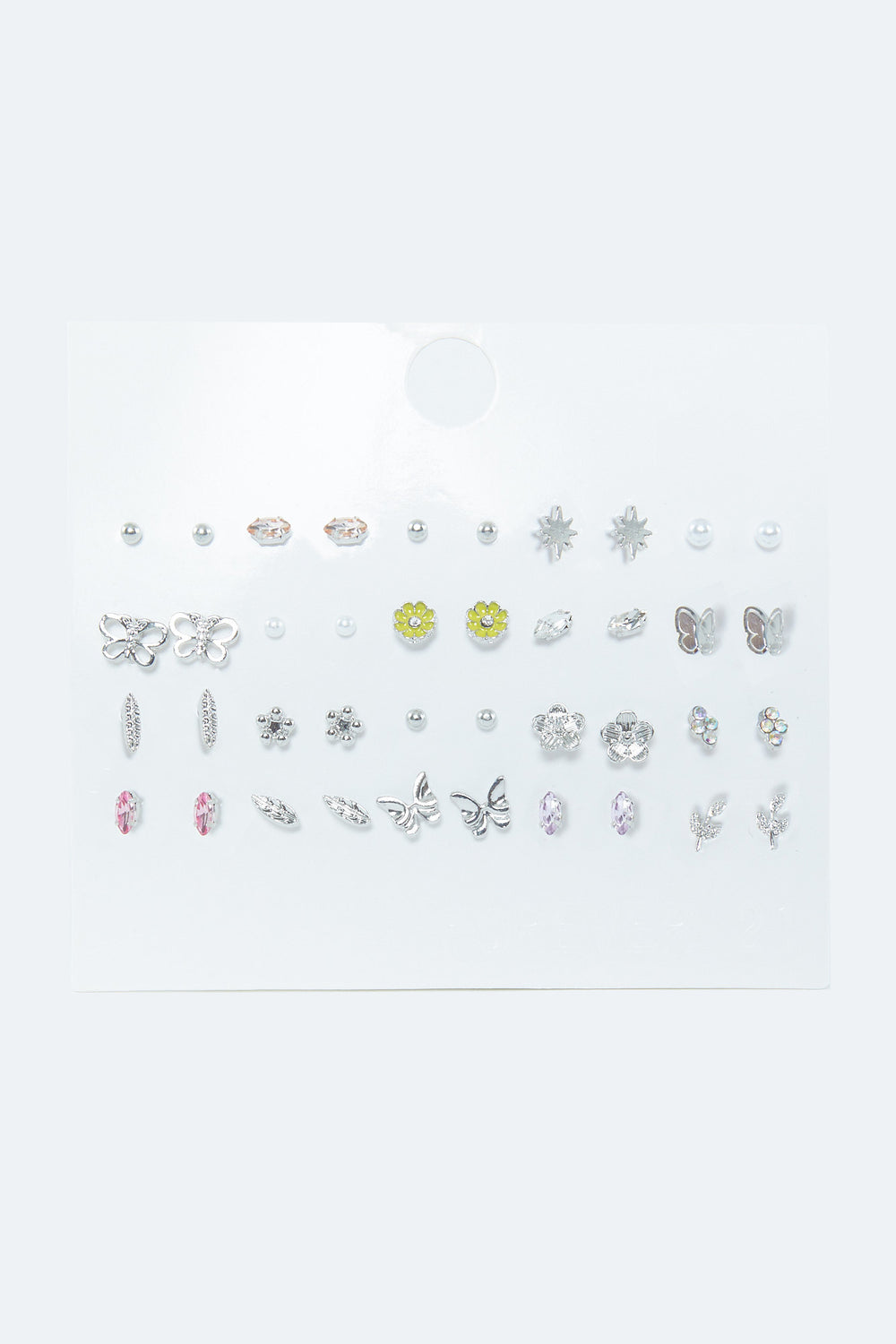 Assorted Stud Earring Set Silver