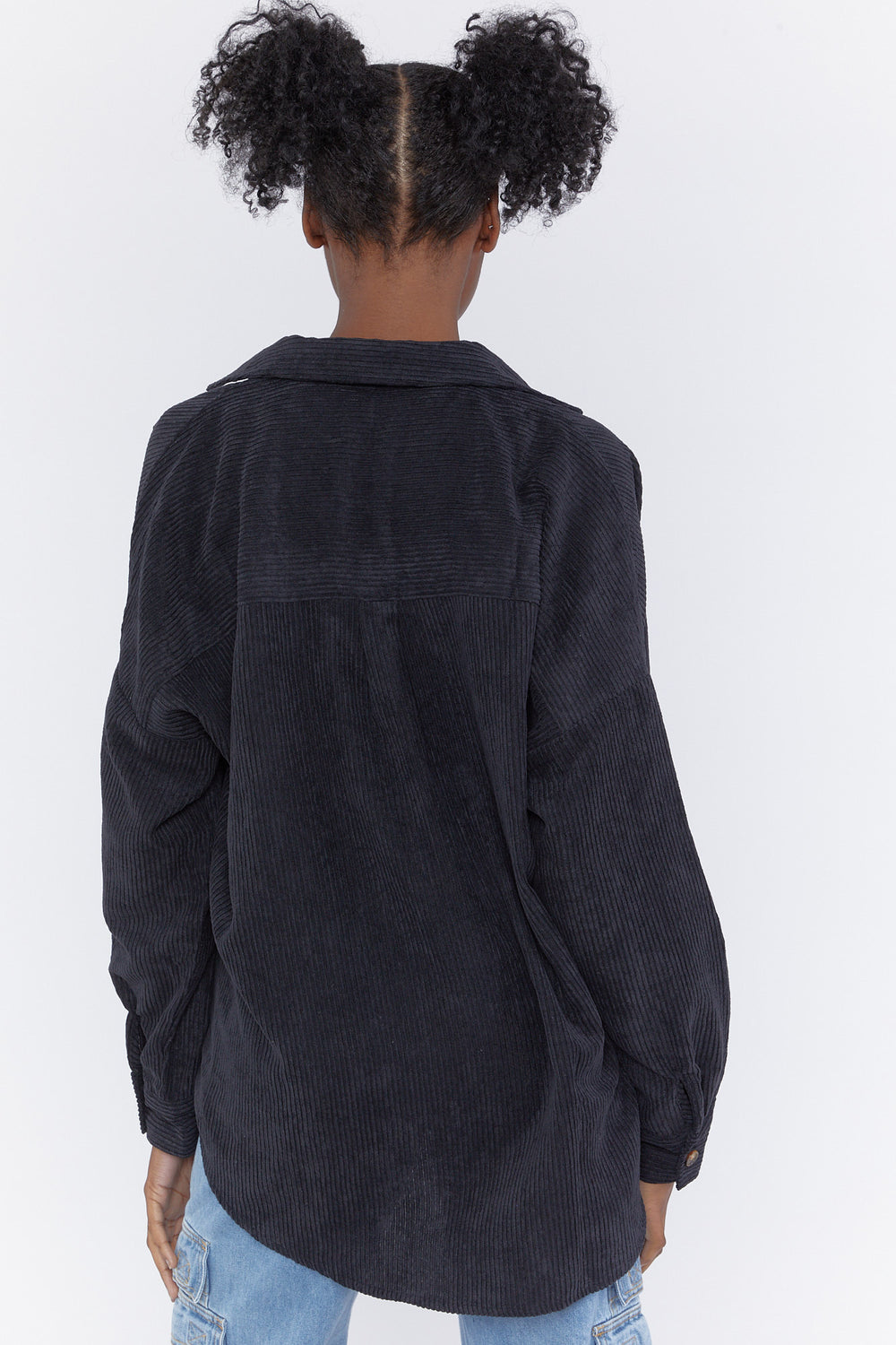 Oversized Corduroy Shirt Black