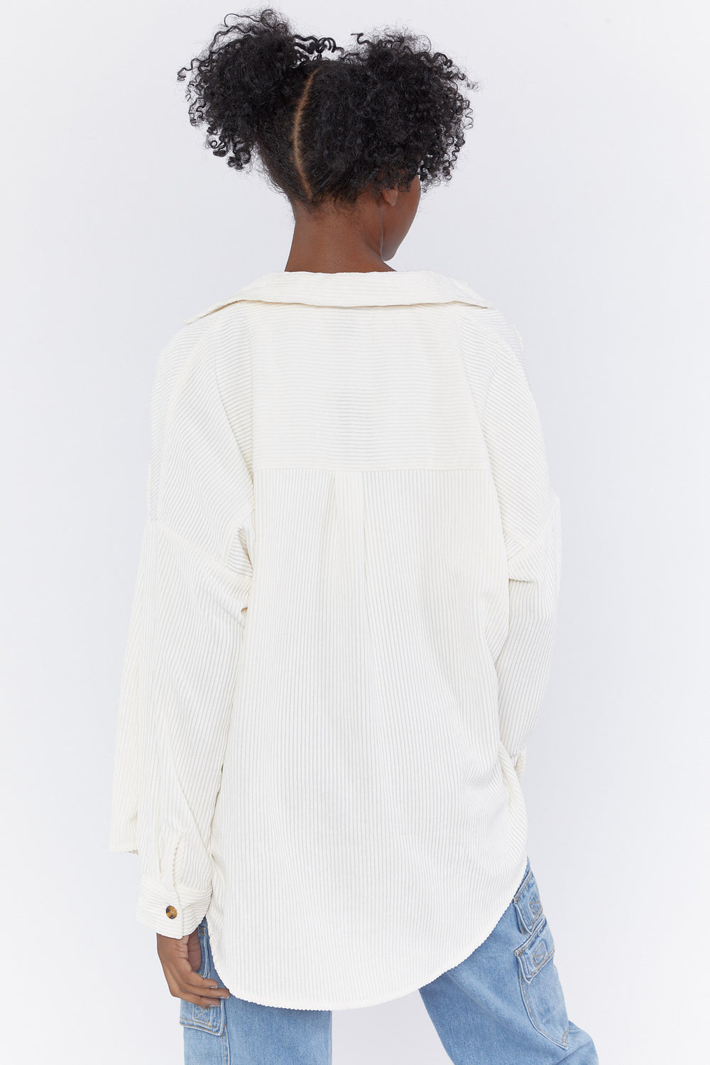 Oversized Corduroy Shirt Cream