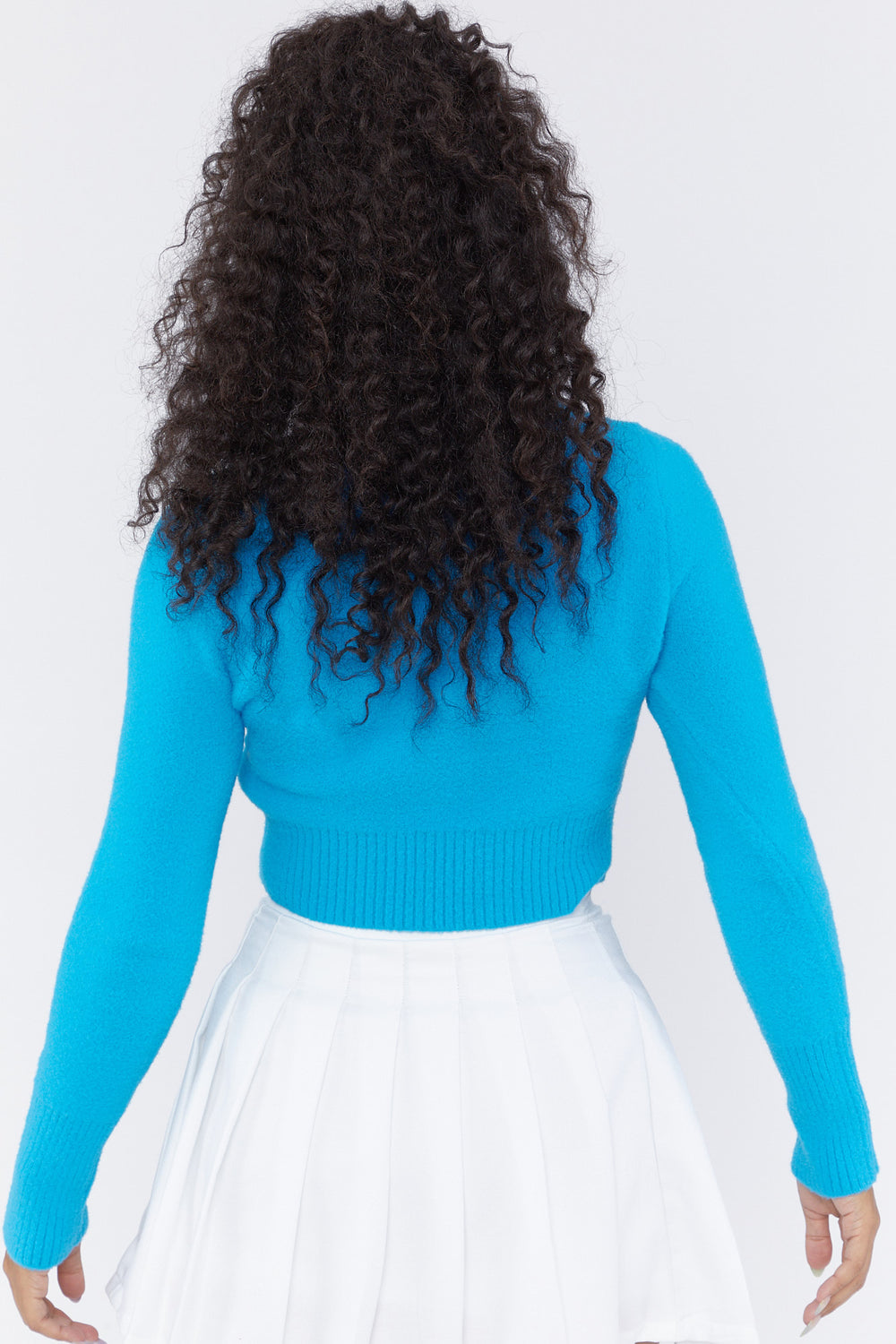 Crewneck Long Sleeve Sweater Neon Blue