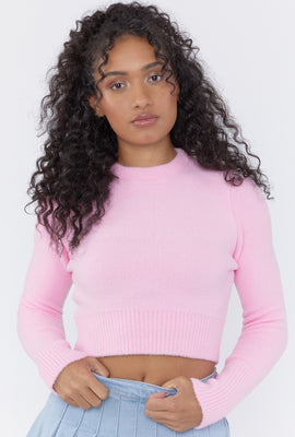 Link to Crewneck Long Sleeve Sweater Pink
