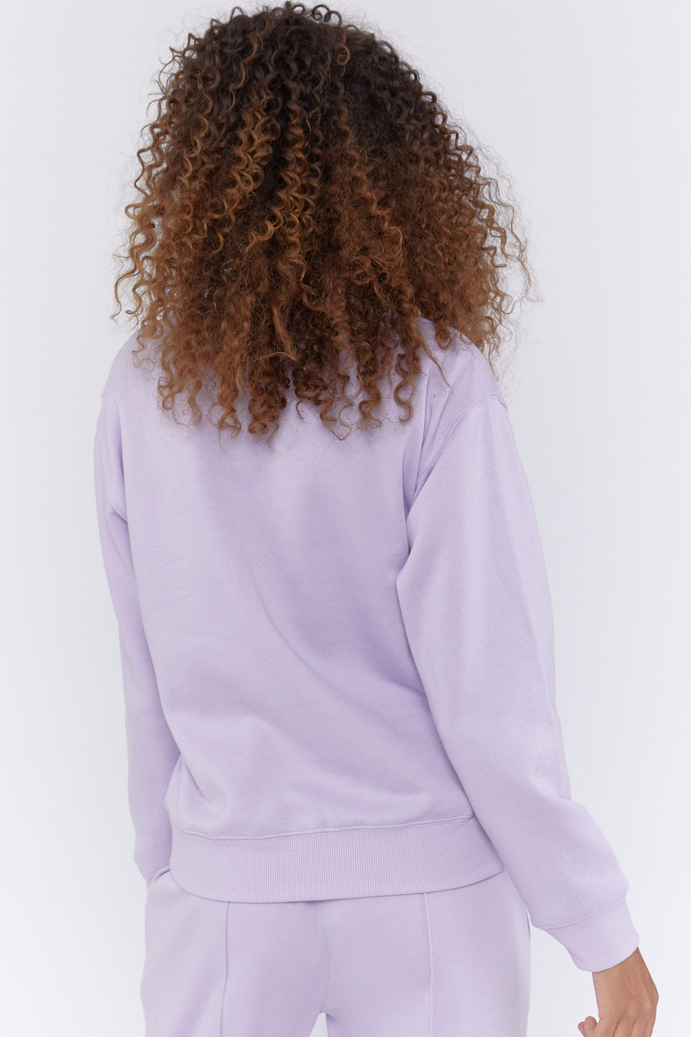 Basic Fleece Crewneck Pullover Lilac